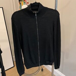 Prada men’s black zip jacket wool sweater, Authentic, 1 owner, size small
